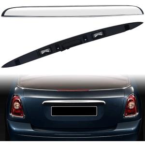 Chrome Rear Trunk Hatch Handle with Lamp, Tailgate Trim Lid Trunk Liftgate Pull Handle Compatible with BMW Mini Vehicle 2005-2015 Cooper R56 R57 Series, Replace #51132753603 - Backhatch Release Handle