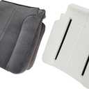 Priprilod Cloth Dark Gray Driver Side Bottom Replacement Seat Cover & Driver Side Foam Cushion Compatible with Dodge Ram 1500 2500 3500 2003 2004 2005