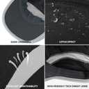 GADIEMKENSD 2 Pack Reflective Foldable Sports Hat UPF 50+ Sun Protection Outdoor Run Hats for Men and Women (One Size, Black+white)