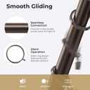 1 ¼” Heavy Duty Adjustable Curtain Rod, 6-12ft, Brushed Bronze