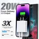 USB C Charger Block,3Pack 20W Dual Port USB C Wall Charger Plug Fast Charging Adapter USB A Quick Charging Brick Plug for iPhone Air/17 Pro Max/16E/16 ProMax/16Plus/15/14/13/12/11/XS,iPad Pro,AirPods