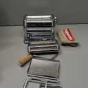 Sailnovo Pasta Maker Machine, 180 Roller Pasta Maker, 9 Adjustable Thickness Settings 2-in-1 Noodles Maker with Rollers and Cutter, Perfect for Spaghetti, Fettuccini, Lasagna or Dumpling Skin Silver