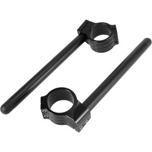 Motoforti Aluminum 50mm Clipon Handlebar Replacement Fit for Fork Diameter 50mm Universal Cafe Racer Tilt Angle 8 7/8" BarsBlack