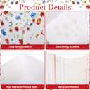 Ceenna 50 Pcs Red White Blue Wildflower Graduation Party Decor 2026 Floral Paper Food Serving Tray Freshly Flower Congrat Grad Food Boat Class of 2026 Disposable Plate Supplies for Snack Nacho Popcorn