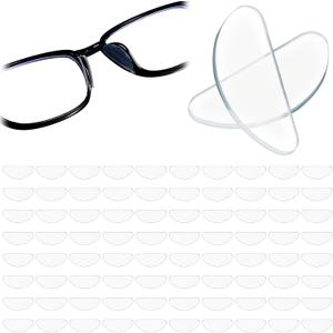 40 Pairs Eyeglass Nose Pads, Clear Eye Glasses Nose Pads Non Slip 1mm Eyeglass Noses Pad with Soft Sticky Backing, Silicone Anti-Slip Cushions for Glasses, Sunglasses