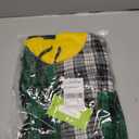 Womens Button Down Shirt Plus Size Blouse Shirts Tartan Plaid Color Block Casual Oversized Boyfriend Hooded Outwear Green (Green, XL)