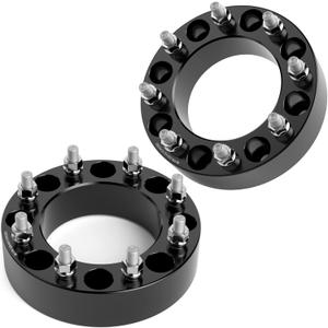 KSP 8x170 Wheel Spacers for F250 F350 2003-2026, 2"(50.8mm) Heavy Duty Tire Spacers with 14mmx1.5 Studs 125mm Center Bore, Forged Lug-Centric Wheel Spacer Fit 8 Lug F250 F350, Not Hub Lip (Black)
