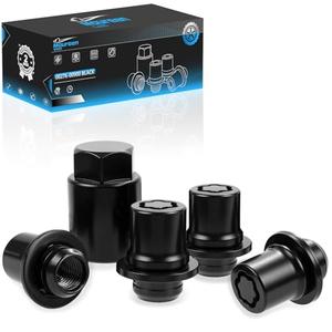 Svipxoxo Chrome Cone Seat Wheel Locks Lug Nuts Set M12 x 1.5 for Toyota Camry, Tacoma, Corolla, Highlander, Avalon, Etc. Replaces OE#00276-00900(Black)