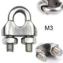 M3 Wire Rope Clamp 304 Stainless Steel 1/8 Inch Wire Cable Clamps 10 Pack