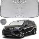KAYZT Windshield Sun Shade for 2021-2025 2026 Toyota Sienna Foldable Sunshade Front Window Custom Fit Car Accessories