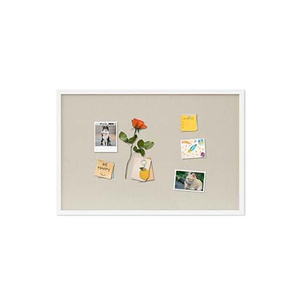 Cork Board with Linen White,Bulletin Board 30"x20" Hanging Corkboards for Office Home School Message Board or Vision Board Decoration.