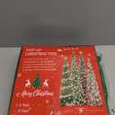 HMASYO 6 FT Pop Up Christmas Tree with Timer Lights, Green Christmas Tinsel Tree, Collapsible Artificial Pencil Christmas Tree for Indoor Home Apartment Porch Holiday Party Decorations