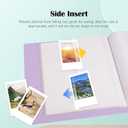 256 Pockets Photo Album for Fujifilm Instax Mini Camera, Polaroid Camera, Leather Cover, Photo Album for Instax Mini 12 11 9 40 90 8 7 Evo LiPlay Instant Camera, 2x3 Photo Albums for Christmas, Purple