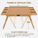 24.8" H Tall Puzzle Table with 6 Drawers, 1000 Pieces Jigsaw Puzzle Board with Folding Legs & Protective Cover - 30" x 22" Portable Table for Adults Large-1000 Pieces