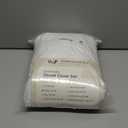 WARMDERN Duvet Cover Set Queen Size, 3pcs Washed Microfiber White Bedding Set, Soft Breathable Striped Textured Seersucker Duvet Cover with Zipper Closure & Corner Ties(White, Queen)