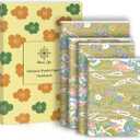 4-Pack Washi Journals,Blank Notebooks, 80g Paper, 60 Pages Each, Bookmark Included, Perfect Japanese Notebook,Gift Set,Durable Paper for Daily Use-4 Different Sizes (Gold river)