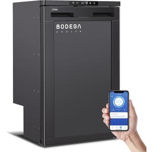 BODEGA BODEGACOOLER 12 Volt Refrigerator, 83L RV Fridge with APP Control & Lock, Dual Zone Compressor Cooler (-4-46), 12/24V DC Portable Freezer for Truck, RV, Camping, Boat, Black