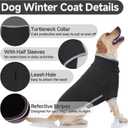 Dog Warm Sweater,Turtleneck Pet Fleece Sweaters,Stretchy Comfortable Sweater for Puppy,Doggy Sweatshirt with Sleeves Soft Pullover Sweatshirt XL Darkgrey