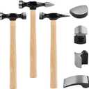 SWANLAKE 7 Piece Auto Body Repair Kit, Auto Body Tools, Auto Body Repair Tools with Carbon Steel Hammer Heads