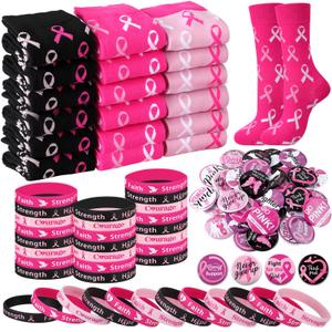 Set Breast Cancer Awareness Survivor Gift for Women Pink, 15 pcs