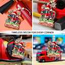 Fire Truck Christmas Ornament 2025 - Firefighter Ornament for Men Kid Friend, Fire Truck Gifts for Firefighter, Wooden Christmas Ornaments for Tree Decor - Holiday Keepsake & Xmas Gift Exchange Idea