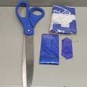 Grand Opening Blue Ribbon Cutting Ceremony Kit - 25" Giant Scissors with Blue Satin Ribbon, Banner, Balloons,Bows and More Supplies Grand Opening Decorations for Business