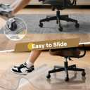 BesWin Office Chair Mat for Hard Floors, 36" x 48" Desk Computer Chair Mat for Wood/Tile Floors, Heavy Duty Non-Slip PVC Hard Floor Protector Mat Desk Rug for Office Home, Grey