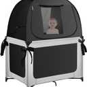 L RUNNZER Pack N Play Blackout Cover, Portable Travel Essential Pack N Play Cover, Dark Pack and Play Blackout Cover for Baby Sleeping, Block 90% + Light