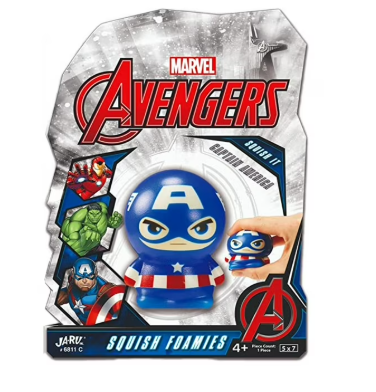 Marvel Avengers Foamies, Squishy Foam Super Heroes, Squishy Captain America, For Ages 4 Years