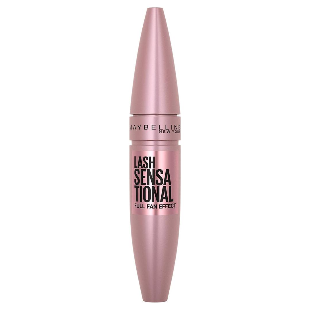 Maybelline Lash Sensational Washable Mascara, Lengthening and Volumizing for a Full Fan Effect, Blackest Black, 1 Count (0.32 Fl Oz (Pack of 1))