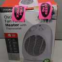 Comfort Zone CZ50 750/1500-Watt Fan-Forced Oscillating Electric Portable Heater with Adjustable Thermostat, Built-in Overheat Sensor, Safety Tip-Over Switch, and Heat Resistant Housing, White