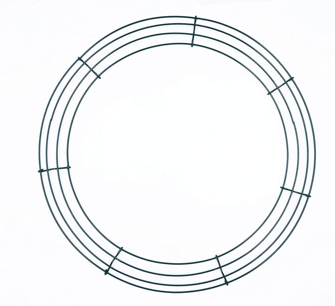 YYCRAFT 16 Inch Metal Floral Wreath Frame, Green16",4 Pack