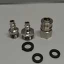 G-Sunny RV Exterior Quick Connector Hose Fitting,with 1/2 "Shower Hose Adapter and 3/4" Garden Hose Adapter,for RV Exterior Shower Faucet Connect Shower Hose and Garden Hose(Brushed Nickel)