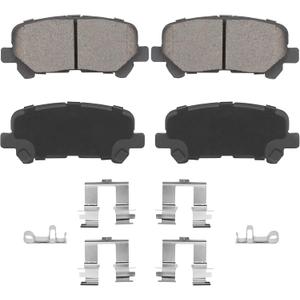 Rear Ceramic Brake Pads Set for Honda Odyssey 2011-2017, Pilot 2009-2014, Acura MDX 2007-2013, ZDX 2010-2013, 4PCS