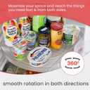 Lazy Susan for Refrigerator - 360 Turntable Refrigerator Organizer and Storage Tray for Fridge, Cabinet & Pantry - Rectangle Lazy Susan (16.5"x11.5"x1.5")