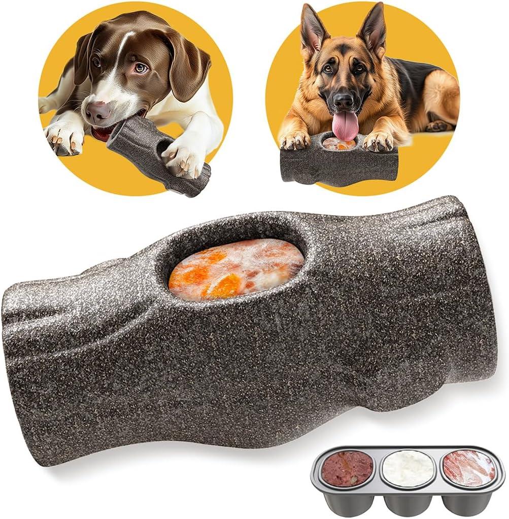 Mankoda Dog Frozen Treat Toys to Keep Them Busy - Interactive Dog Puzzle Toys with Frozen Mold, Indestructible Aggressive Chew Toys for Large Dogs, Food Grade-Easy to Clean-Reduce Anxiety-Safe Chewing