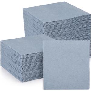 150 Pcs Dusty Blue Disposable Napkins 10" x 10" Paper Linen Cocktail Dinner Napkins Prefolded for Bar Restaurant Cafe Dessert Wedding Birthday Party Baby Shower