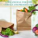 MUCHII 57 LB 50 Count Kraft Paper Bags, Large Brown Paper Grocery Bags for Storage, Shopping