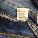 EVALESS Ripped Jeans for Women Plaid Patch Boyfriend Skinny Distressed Denim Jean Pants (Blue, L)