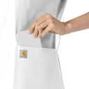 Carhartt Scrubs for Women, Force Essentials, V-Neck Tops with 5 Pockets (White, M)