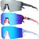 3 pcs Youth Baseball Glasses Teen Boys Girls Kids UV400 Softball Sunglasses Child Children Men Women Football Eyewear - GY8-GY9-GY10