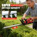 22" Cordless Hedge Trimmer, Electric Bush Trimmer with 2 Pack Battery