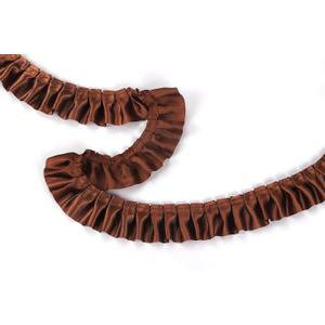 YYCRAFT 11 Yards Satin Ruffle Trim Fabric Trims and Embellishments by The Yard, 1.5 Inch Brown