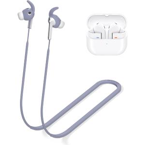 Anti-Lost Strap for Galaxy Buds 3 Pro Ultra Strong Sports Soft Silicone Lanyard Accessories Compatible with Samsung Galaxy Buds Pro 3 Neck Rope Cord(Purple)