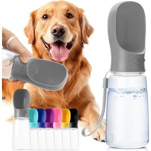 Mr. Pen Portable Dog Water Bottle, 19 oz, Large, Grey, Travel Dog Water Bottle Dispenser, Not Dishwasher Safe