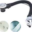 Aramox Overflow Drain Pipe, Bathtub Overflow Drainer Concealed Flexible SPA Bathtub Overflow Drain Pipe for Kitchen Bathroom