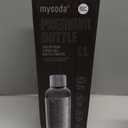 Premium Carbonating Bottle 1L Silver - Compatible with MySoda and any brands - Quick-Lock Reusable Bottles - Lid and Base Made of Stainless Steel - BPA Free