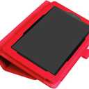 Tablet Cover for Amazon Kindle Fire 7 5th Generation SV98LN(2015 Release),Ultra Slim Folio Stand Lightweight Leather Case for Amazon Kindle Fire HD 7 2015 HD7 Gen 5th 7" (Li-Red)
