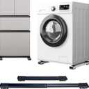 Appliance Rollers Heavy Duty, Max 32in, Second Generation Extendable Appliance Rollers Mobile Washing Machine Base Easily Move Washing Machines, Dryers, Refrigerators, Furniture (Black (Upgrade wheel))