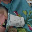 WDIRARA Women's 2 Piece Lingerie Floral Lace Cami Top with Satin Shorts Sleepwear Pajama Set (Large, Teal Green)